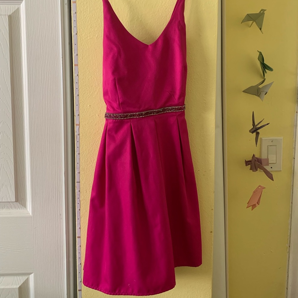 Cute, Fuchsia, Crystal Doll, Midi Dress